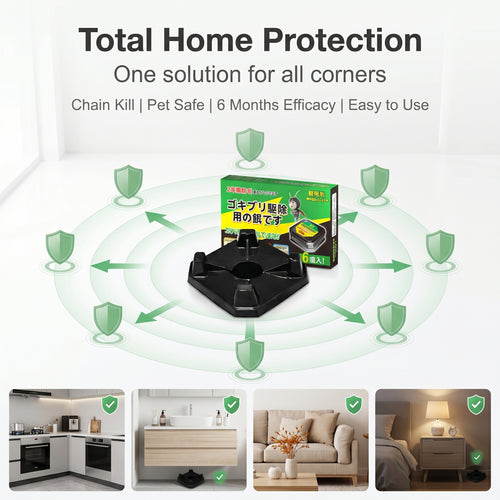 🔥50%off🔥 Enclosed Home Roach Bait Stations - Serial Nest Kill (Odorless, Pet & Family Friendly)