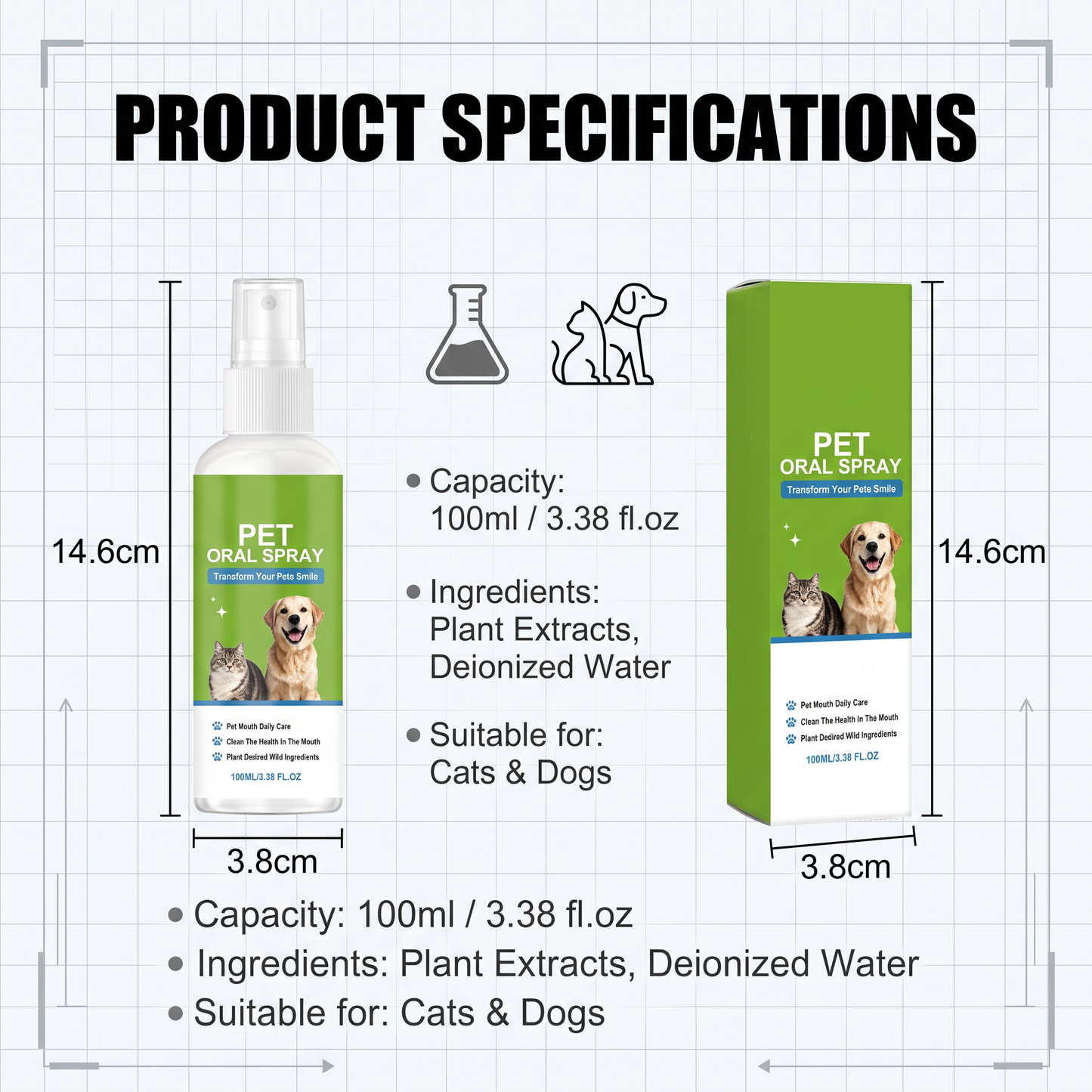 🔥Buy 1 Get 1 Free🔥Pet Oral Spray To Clean Tartar And Stains