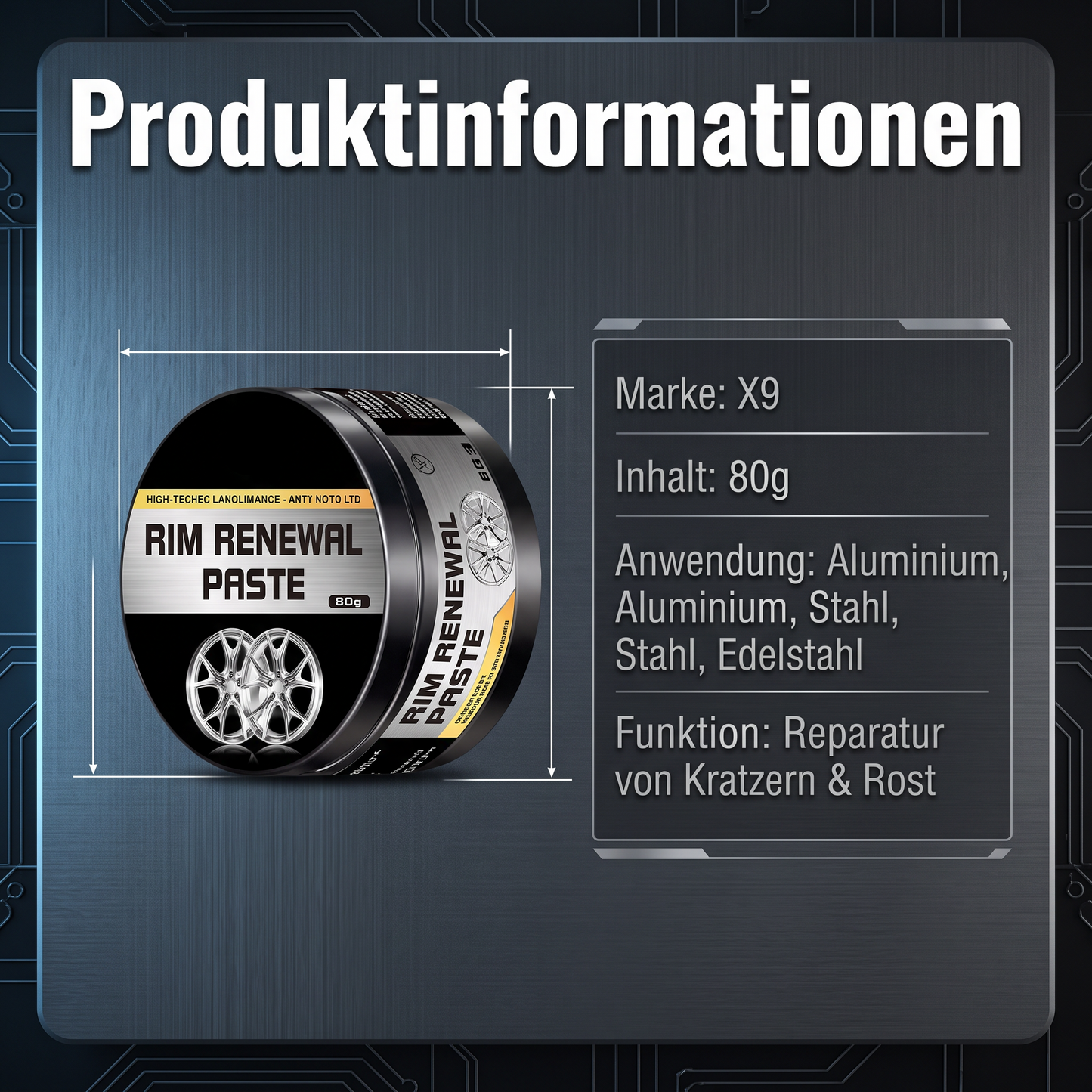 🔥1 kaufen, 1 gratis!🔥All-in-One Felgenreparaturpaste – Felgen sehen wieder wie neu aus