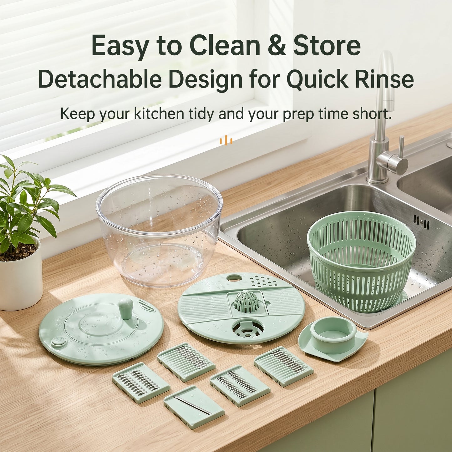 🔥New Upgrade🔥Multi-functional vegetable cutter drain basket
