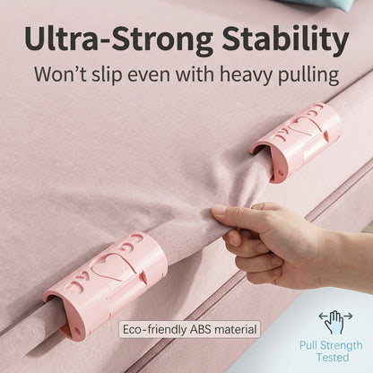 🛏️✨ Bed Sheet Fasteners – Needle-Free, Safe Quilt Clips