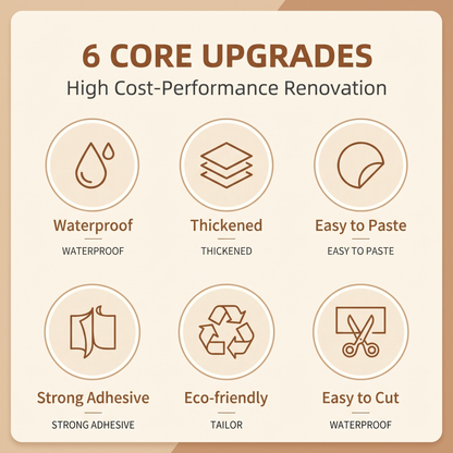 📢📢 Buy 1 Get 1 Free⏰ ✨Self-adhesive PET matte cabinet film, waterproof and oil-proof, aluminum foil backing, furniture renovation sticker.