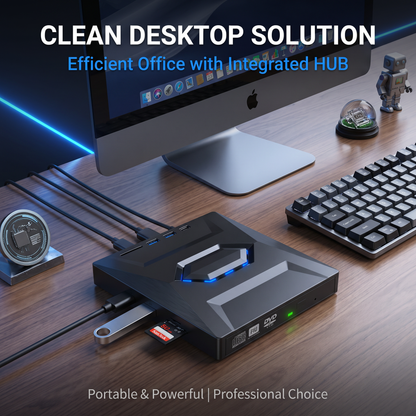 🔥Free shipping🔥7-in-1 External USB DVD Drive & Blu-ray Player
