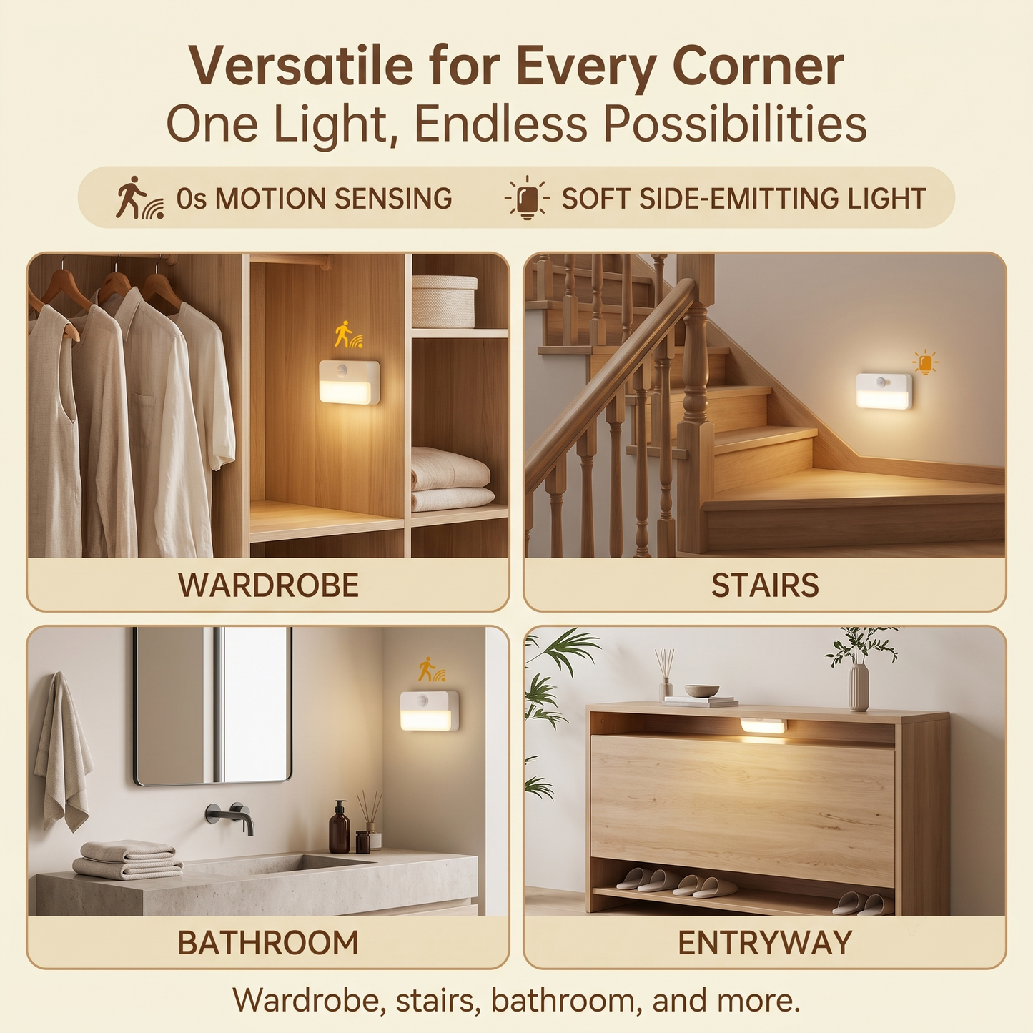 🔥Limited-time 50% off🏆Stick-On Motion Night Light — Works Anywhere