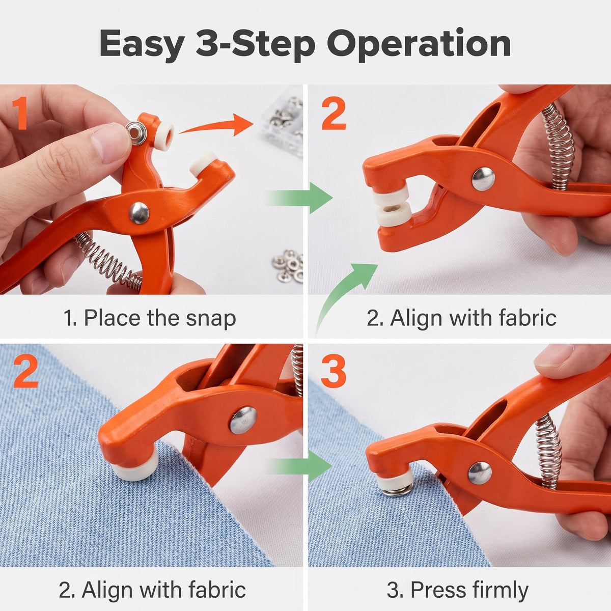 🧷 50% OFF✨ Sew-Free Snap Fastener Plier Kit — No Needle, No Thread