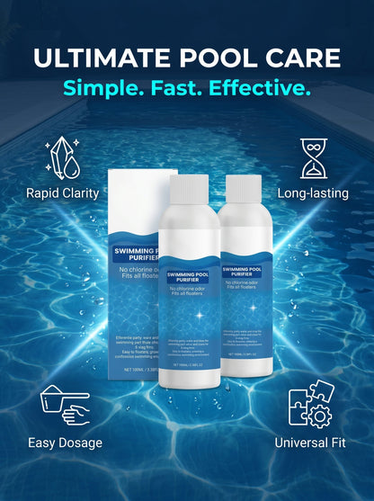 💧 Swimming Pool Purifying Liquid – Crystal Clear Water, Zero Hassle! ✨ Say goodbye to green water & harsh chemicals – just pure, fresh swimming every time. 🏊‍♂️💙