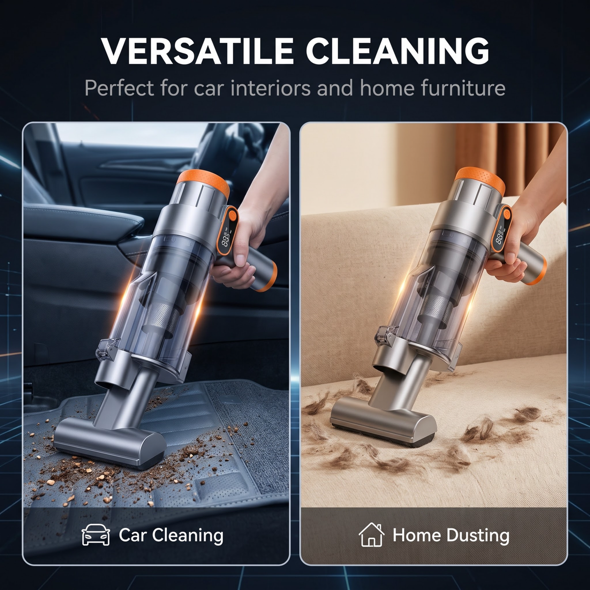 ⏳🔥LIMITED-TIME 50% OFF! ⏰Cordless Handheld Vacuum Blower, High Power 2-in-1 Blow & Suction Multi-use Cleaner