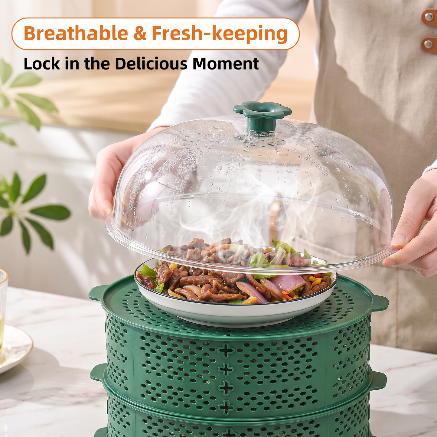 🔥First 50 customers enjoy a 50% discount🔥Dustproof and mosquito-proof multi-layer hollowed-out bowl lid