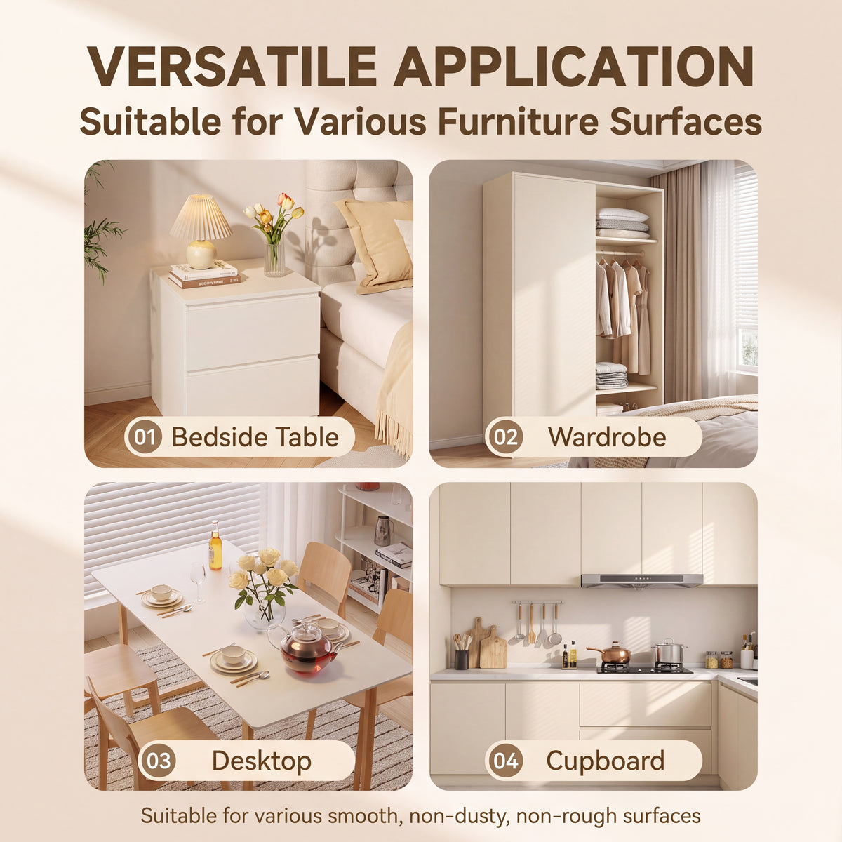 📢📢 Buy 1 Get 1 Free⏰ ✨Self-adhesive PET matte cabinet film, waterproof and oil-proof, aluminum foil backing, furniture renovation sticker.