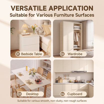 📢📢 Buy 1 Get 1 Free⏰ ✨Self-adhesive PET matte cabinet film, waterproof and oil-proof, aluminum foil backing, furniture renovation sticker.