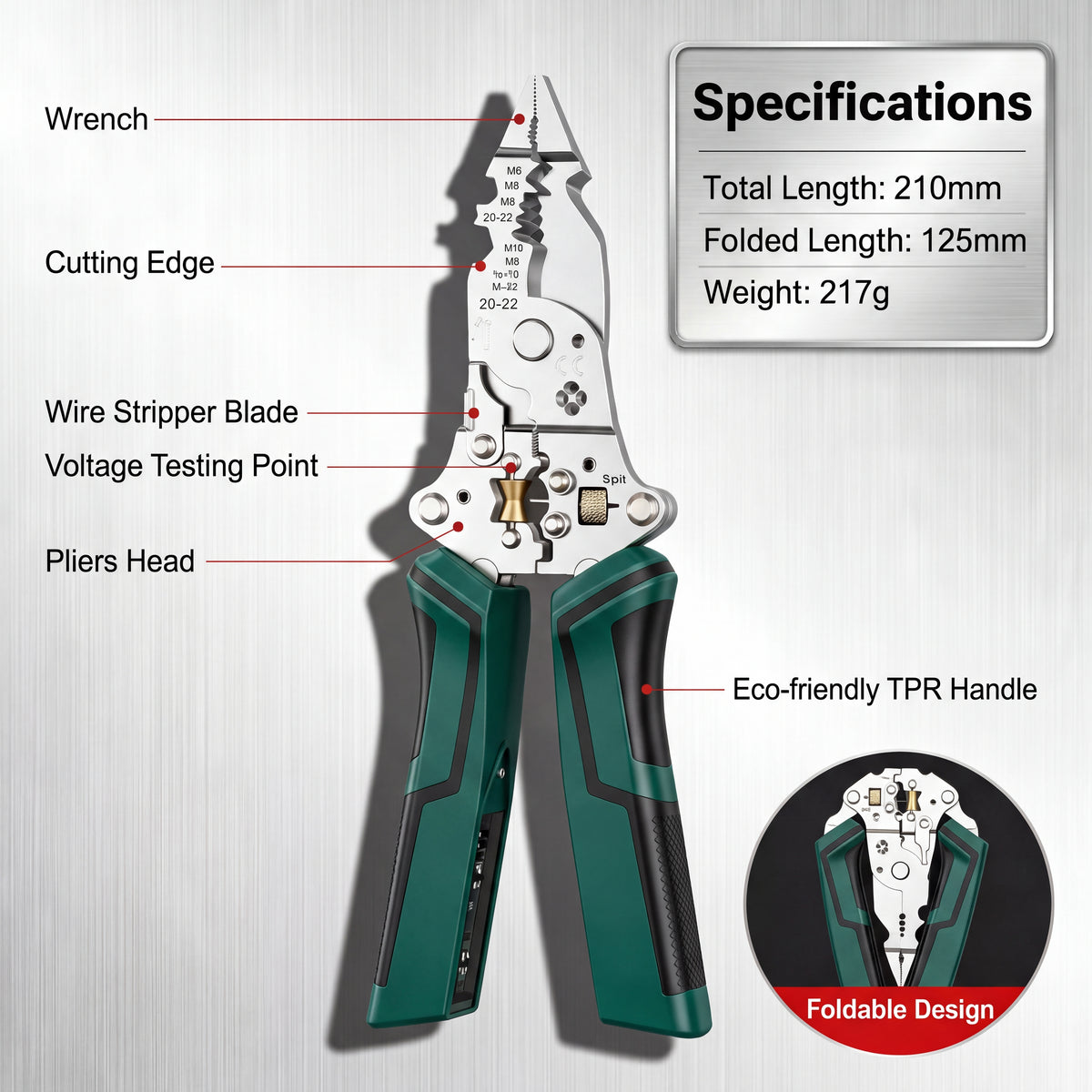 🔥50% off for the first 50 customers! ✨16-in-1 Multi-function pointed-nosed wire stripping pliers