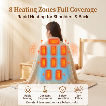 🔥 Free Shipping,Last Day 52% Off!🔥Portable USB Electric Heated Blanket Perfect for Outdoors or the Office. Use as a Single-Person Throw, Wrap, or Lap Blanket.