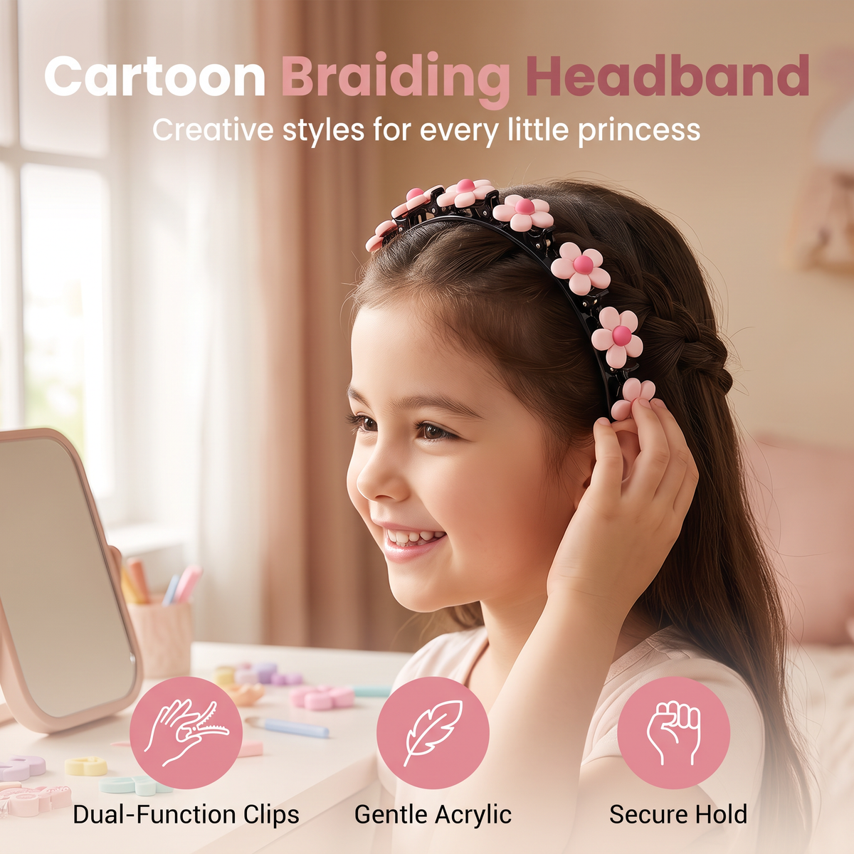 🎀 BUY 1 GET 1 FREE🌺 Kids Braided Hairpin – Easy 5‑min styling & cute cartoon designs ✨