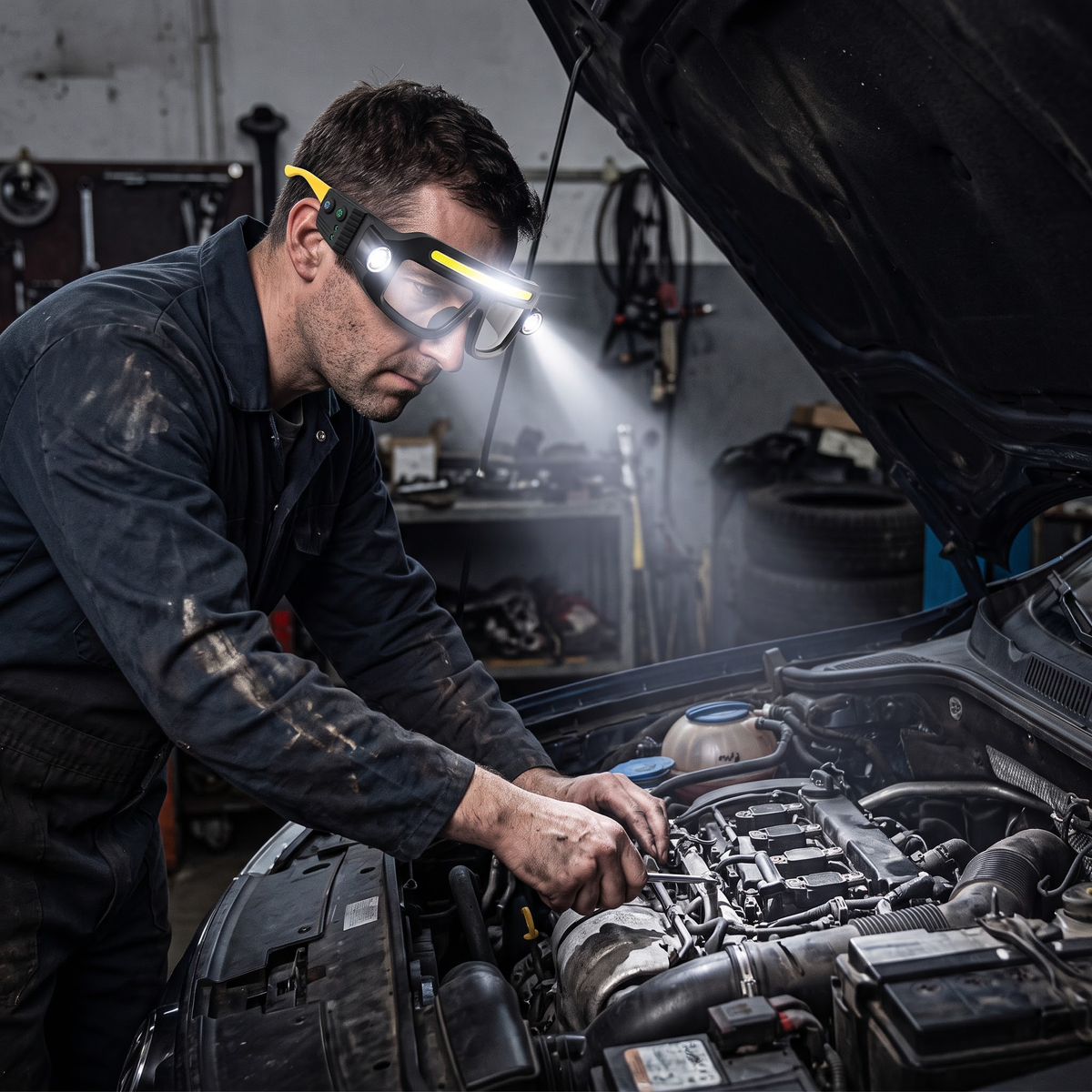 🔦 Multi-functional Rechargeable LED Headlamp Glasses