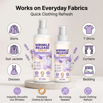 💕Buy 1 Get 1 Free🎁👗Clothing Wrinkle Release Spray No Ironing Clothing Remover Spray
