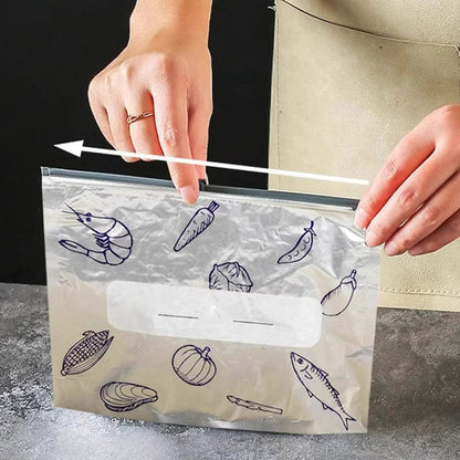 🥳2026 HOT SALE🥳💞50K+ SOLD!⏳🔥Global bestseller🍗Reusable Aluminum Foil Sealable Storage Bags🥦
