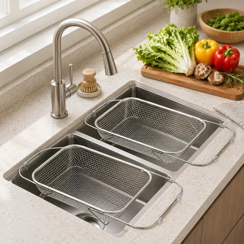 🎉💦 Expandable Over-the-Sink Strainer Basket