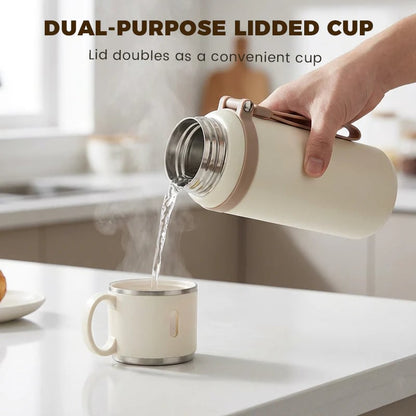 ⚡8K+ SOLD! 💥Stainless Steel Vacuum Insulated Bottle with Lidded Cup