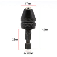 Hex Shank 0.3-3.6 mm Chuck (Black)