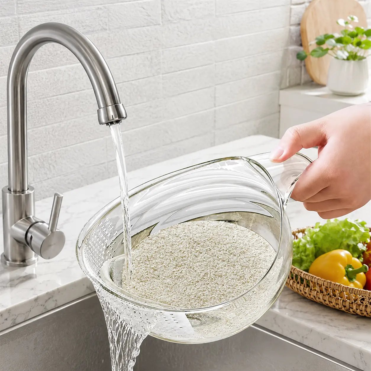 🔥HOT SALE🔥Multi-Functional Rice Strainer with Handle