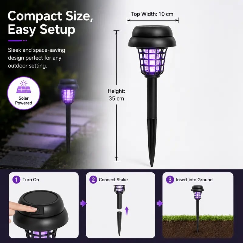 50%off🏠Summer Essentials🦟Solar-Powered UV Mosquito Killer Lamp