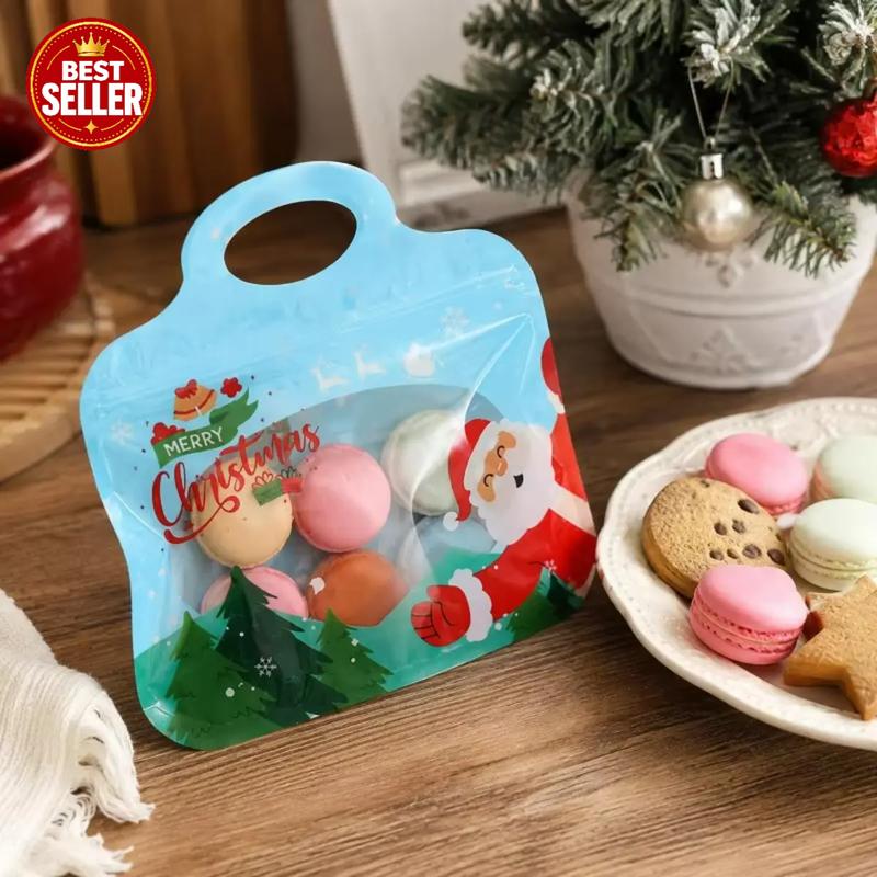 🎅LAST DAY SALE🎄Bestseller Self-Sealing Christmas Candy and Cookie Bags🍪Festive Self-Seal Treat Bags