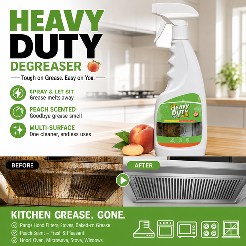 💕Buy 1 Get 1 Free🎁Heavy Duty Kitchen Degreaser Spray Powerful Grease Cleaner 120ml
