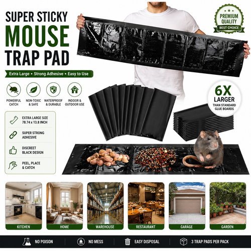🐭Limited-time half-price offer 💪 Ultra-sticky mouse trap pads