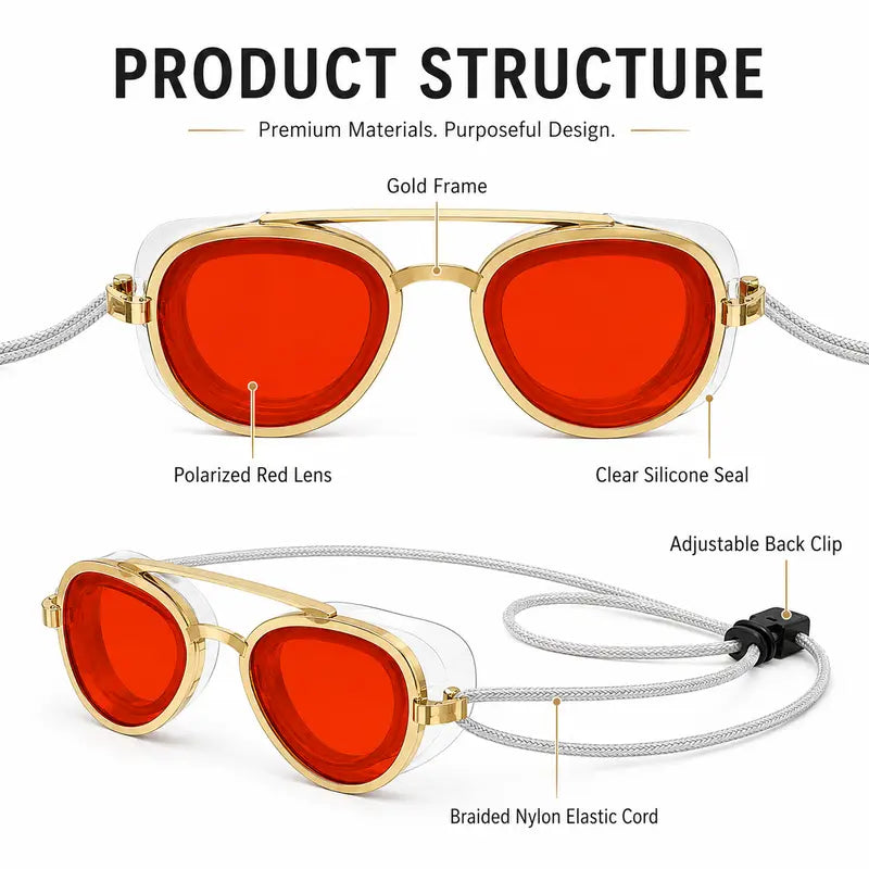 🎣Summer Promotion🏖️2-in-1 Polarized Swim Goggles & Sunglasses(2-pack)🥽