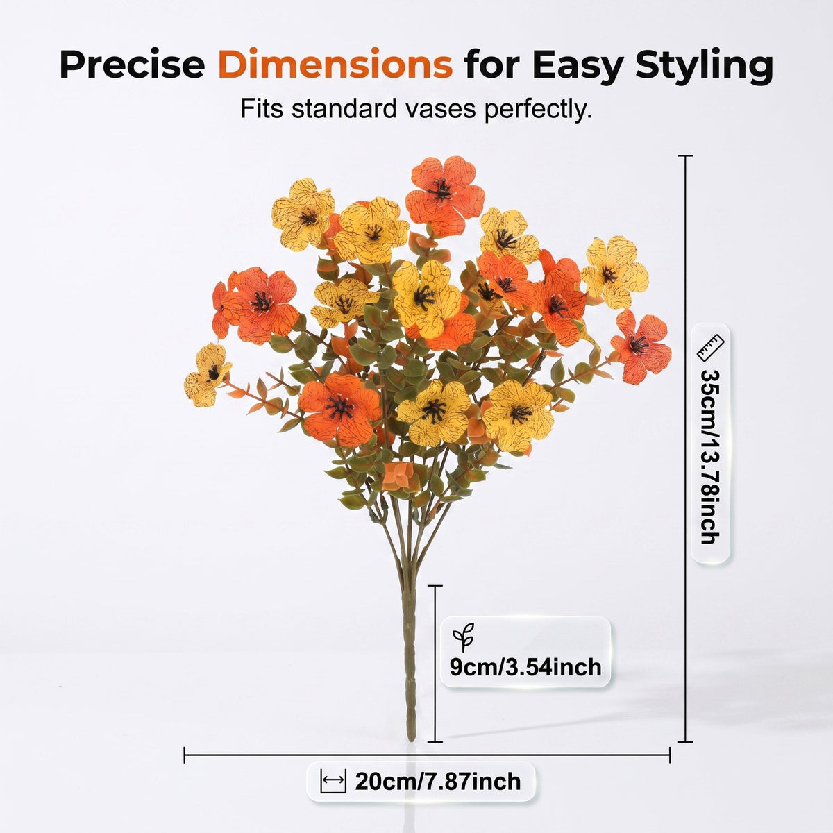 🍂🧡Artificial Autumn Violet Silk Flower Bouquet