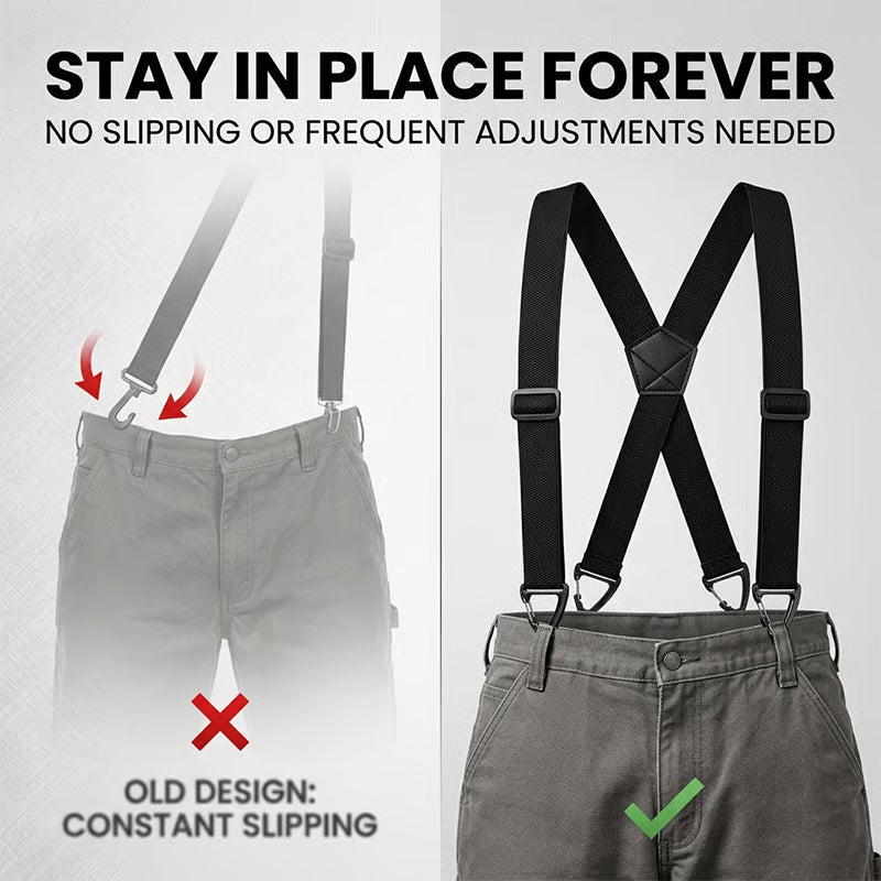 ⏰Men's X-Back Suspenders with Hook Clips