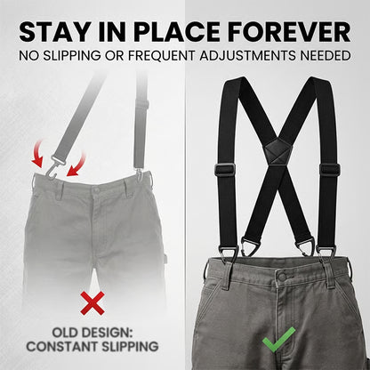 ⏰Men's X-Back Suspenders with Hook Clips