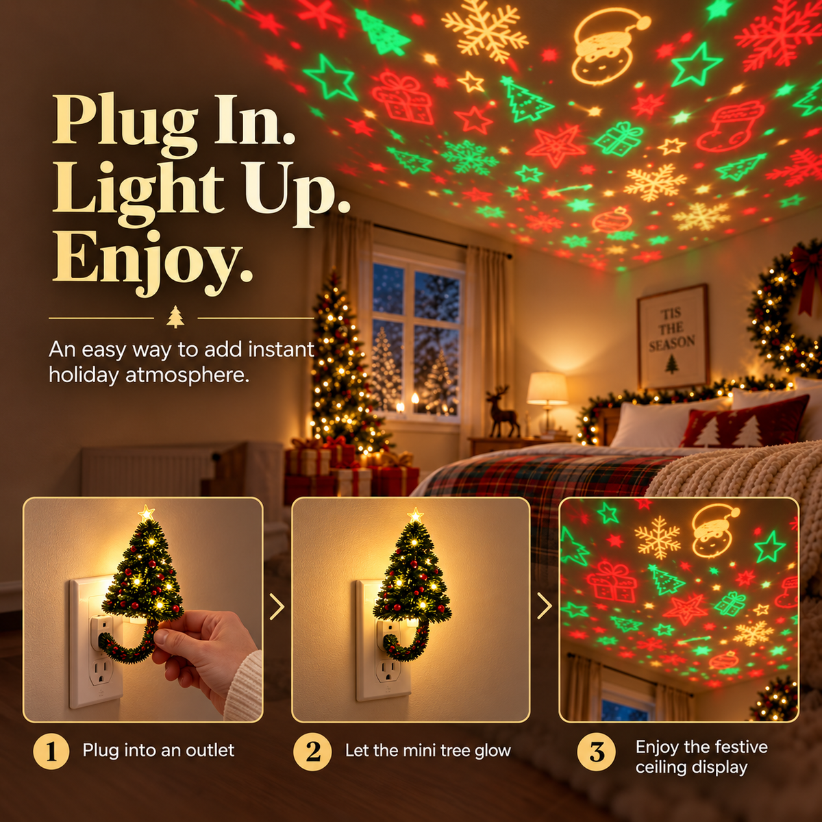 🎄50%OFF🎄 Christmas Tree Projector Night Light Christmas projection light
