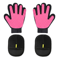 2‑Pack Static Gloves + Pink Pair Grooming Gloves