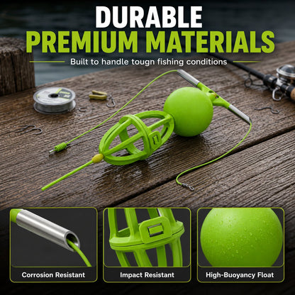 🎣 50% OFF Fishing Gear Deal – Tangle-Free Bottom-Up Feeder Basket System