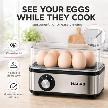 🔥Early Black Friday-Multifunctional Egg Steamer with Clear Lid