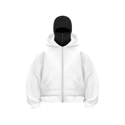 📢 Last Day Sale 56% OFF💥❄️Men’s Balaclava Zip Hoodie for Winter Sports Streetwear and Cold Weather Training