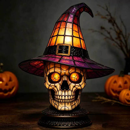 🔥Limited-time half-price sale 🎁Gothic Halloween Witch Cat Table Lamp