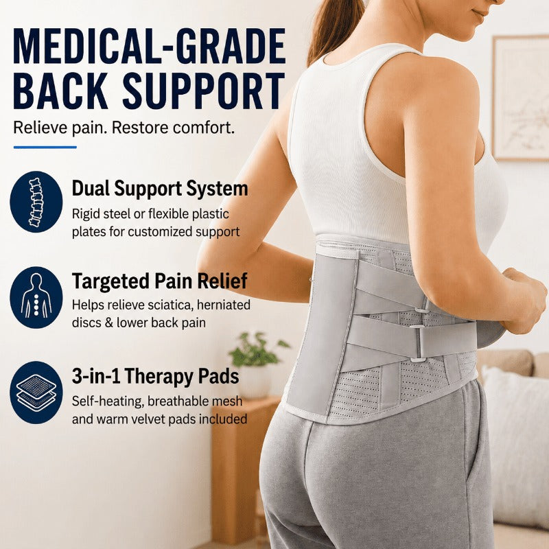 🔥Hot sale🔥Dual Rigid Flexible Support Brace-The Most Professional Lumbar Support Equipment