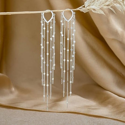 🔥HOT SALE🔥✨14K Gold Plated Long Tassel Earrings for Women