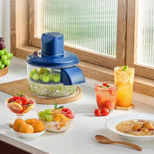 🔥Limited Time Discount Transparent Electric Fruit Vegetable Peeler, One-Touch Automatic Grape Garlic Skin Remover, Visible Food Prep Kitchen Gadget