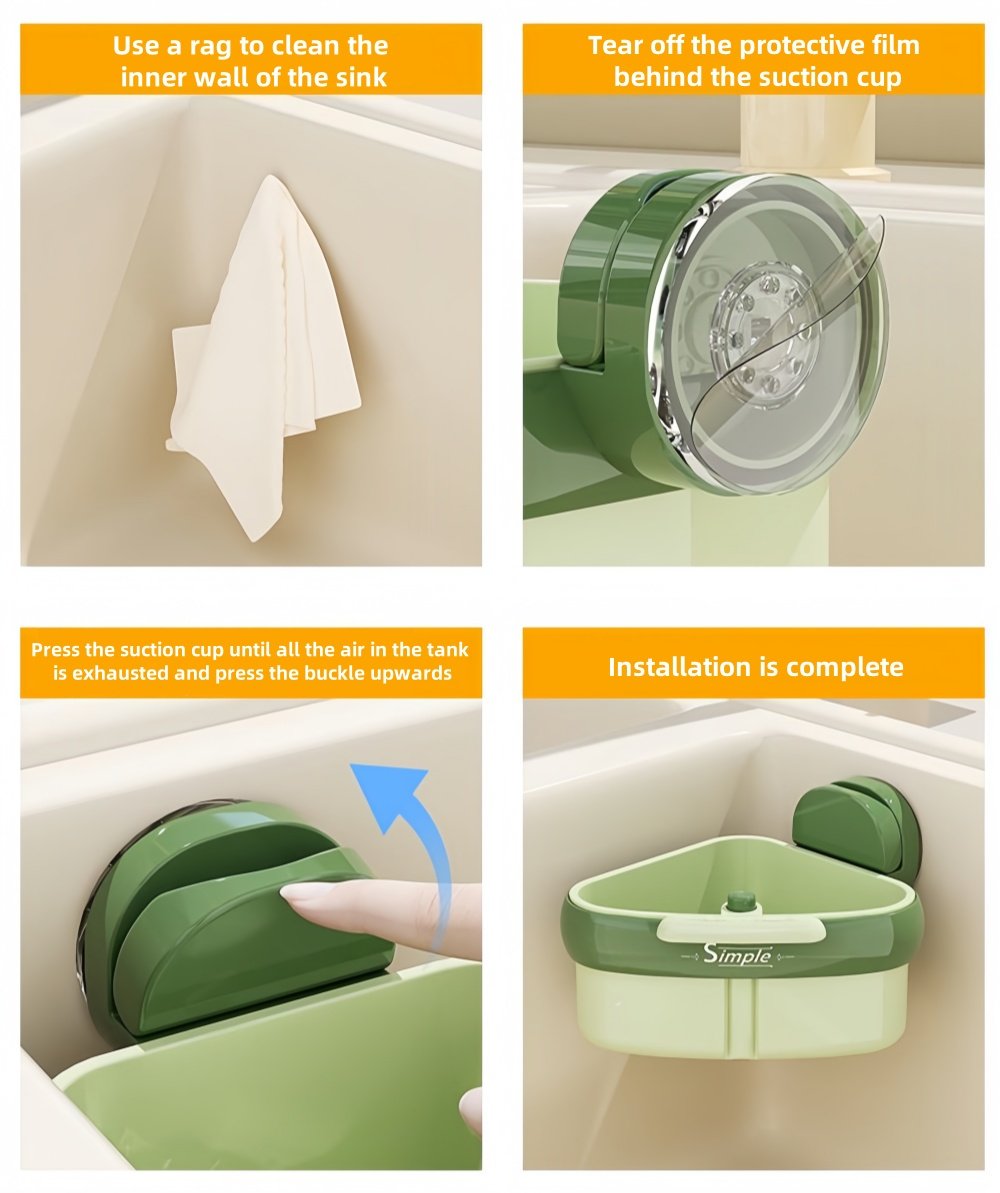 ⏰Limited Days-Up to 50% Off🔥Suction Cup Sink Corner Rack
