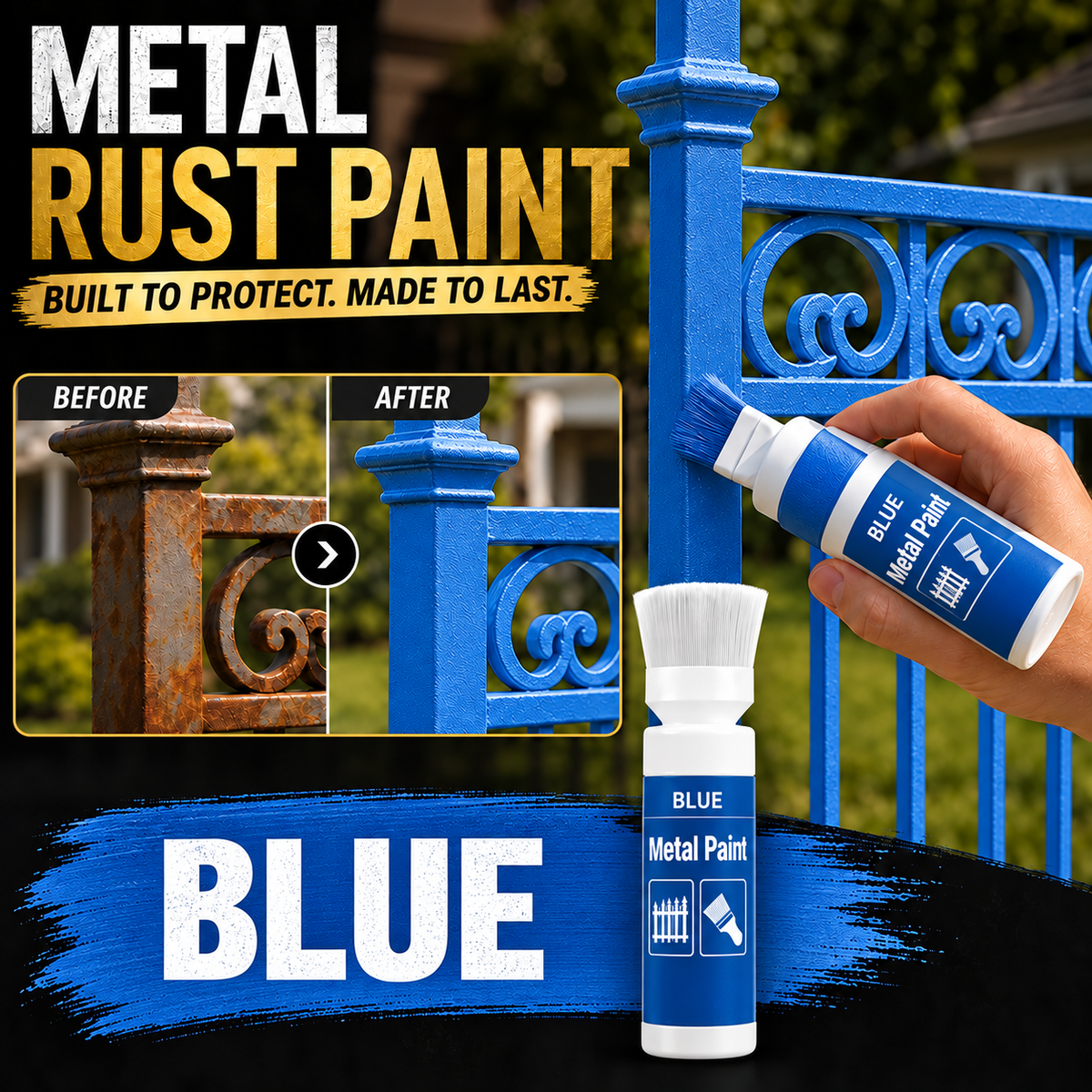 ⏳ Last day for special offers—save up to 50%! 💥🖌️🏠Water-Based Metal Touch-Up Paint With Built-In Brush