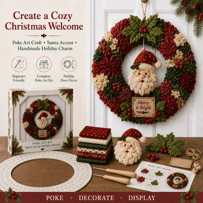🎄 3D Fabric Poke Wreath DIY Kit