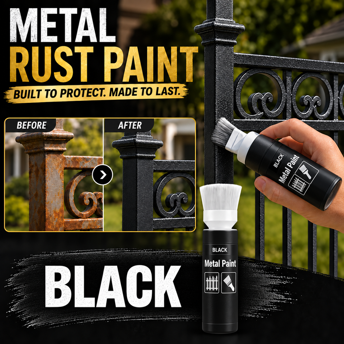 ⏳ Last day for special offers—save up to 50%! 💥🖌️🏠Water-Based Metal Touch-Up Paint With Built-In Brush