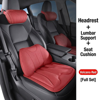 🔥50% OFF🎉Luxury Nappa Leather Car Neck Pillow – Premium Comfort & Support