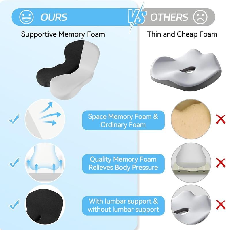🔥2026 New 🛡️ Non-slip memory foam car and office seat cushions