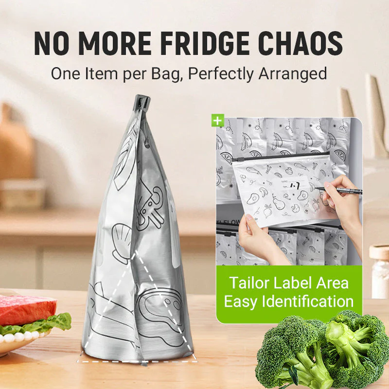 🥳2026 HOT SALE🥳💞50K+ SOLD!⏳🔥Global bestseller🍗Reusable Aluminum Foil Sealable Storage Bags🥦