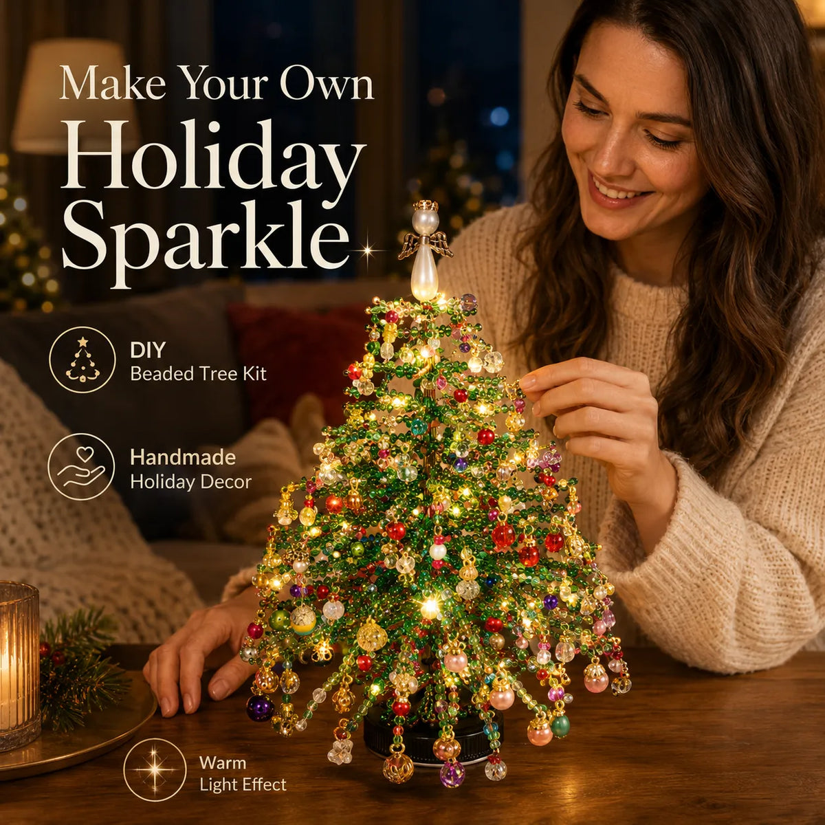 💥Christmas Hot Sale !!! 🎄✨ DIY Beaded Christmas Tree Kit