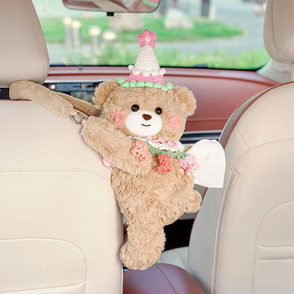 ✨Limited time buy one get one free✨ Global best-selling over 1 million cute bear-shaped plush car tissue box